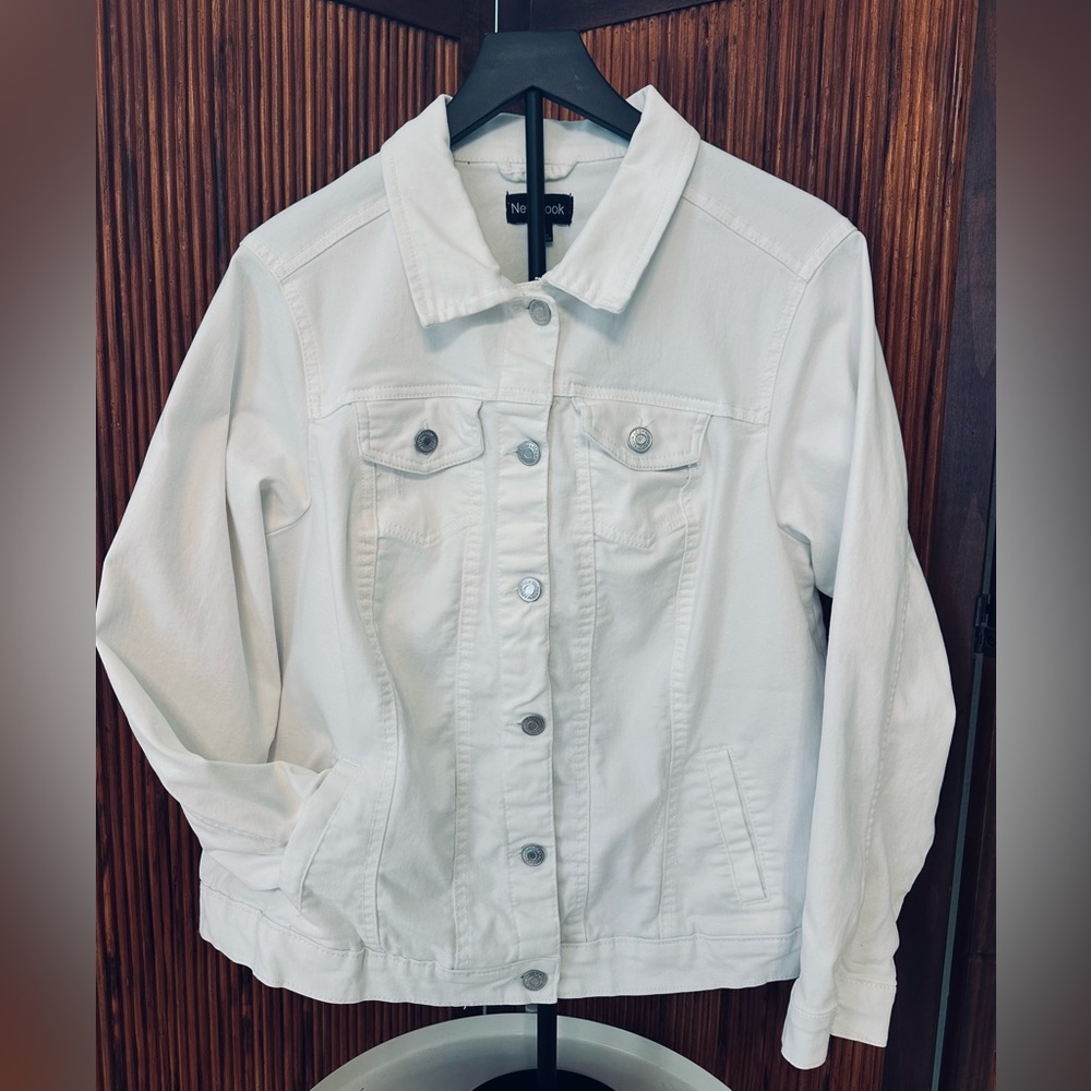 New Look Women's Cream Jean Jacket